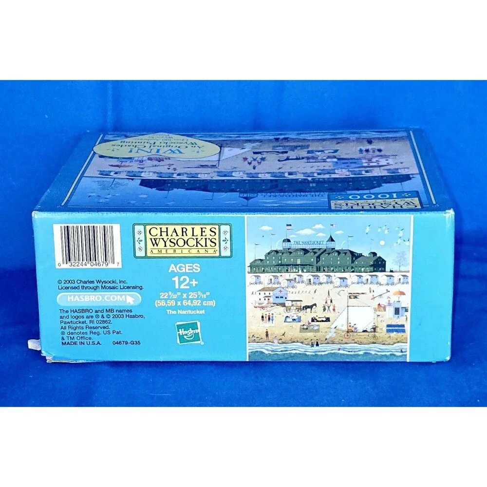 2 Charles Wysocki Americana 1000pc Puzzles COMPLETE Formulating The Plan Nantuck